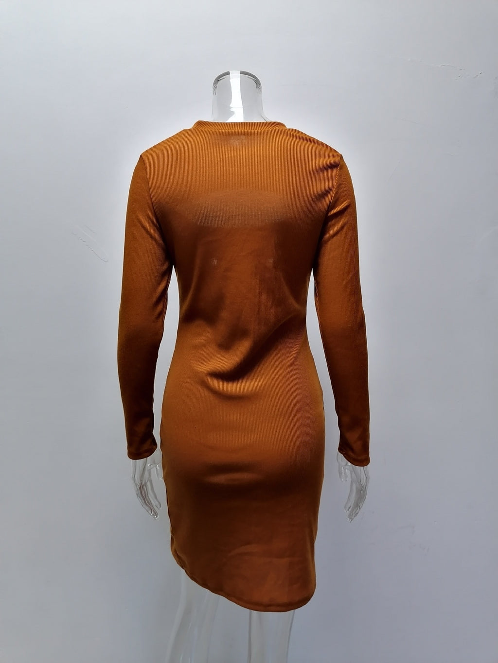 Fashionable And Sexy Long-sleeve Dress With A Hollowed-out Chest Design