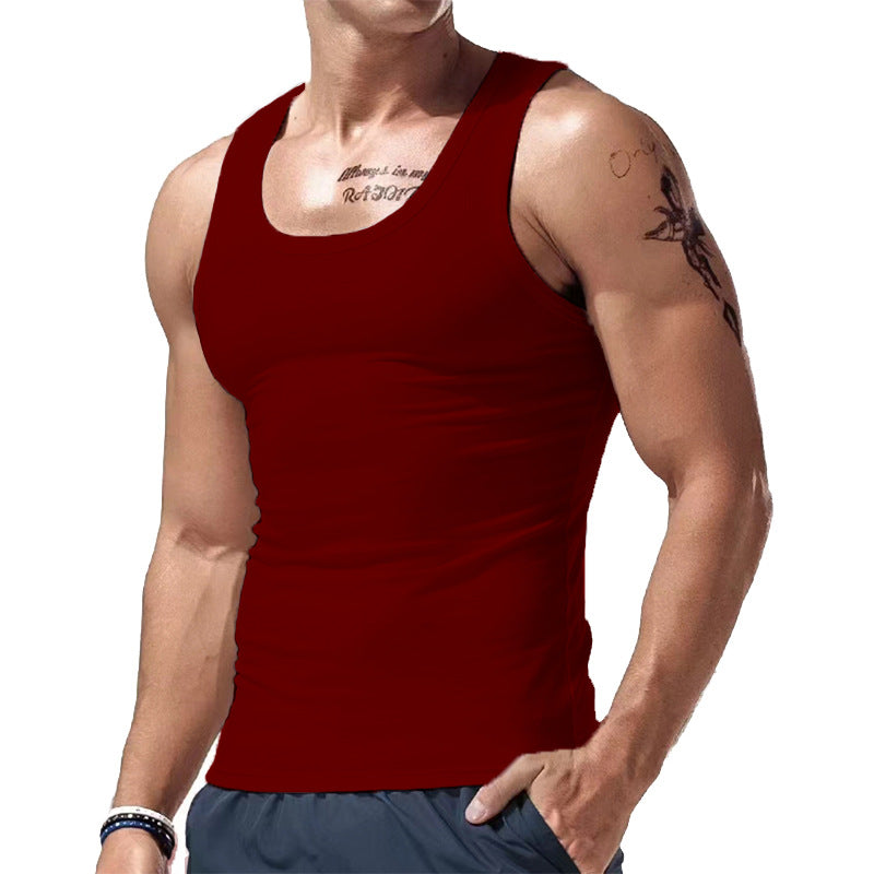 Men's Loose Polyester Sports Vest For Fitness And Leisure