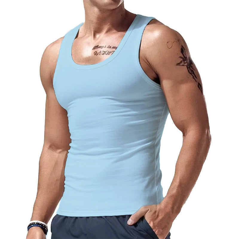 Men's Loose Polyester Sports Vest For Fitness And Leisure