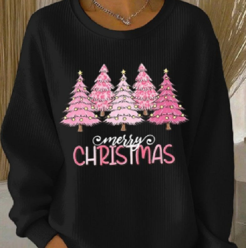 Women's AutumnWinter Round-Neck Sweater With 3D Print