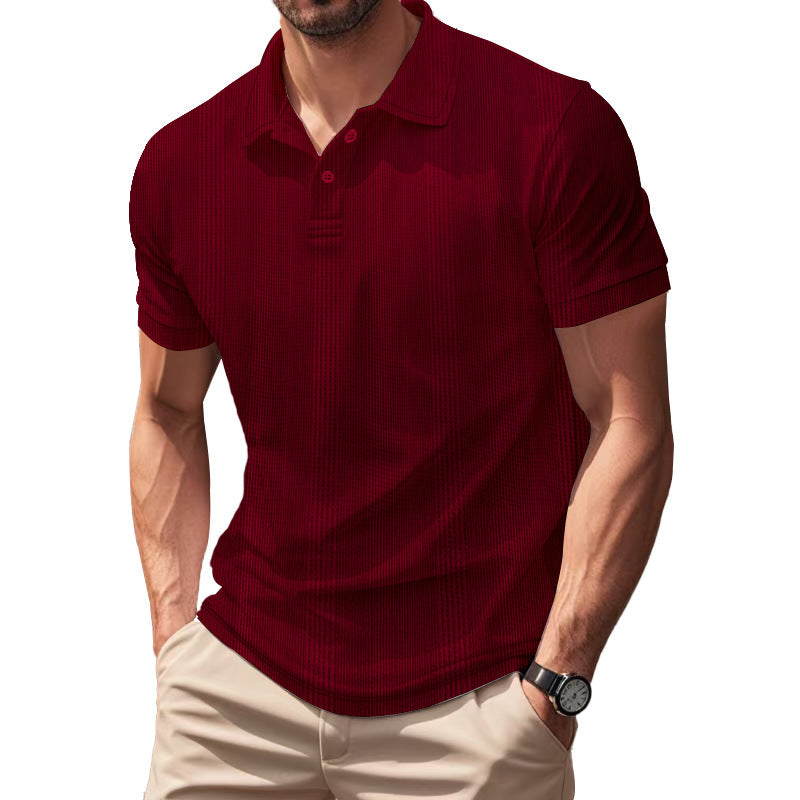 Men's Polo Shirt Short Sleeve Simple British Style Collar T-shirt