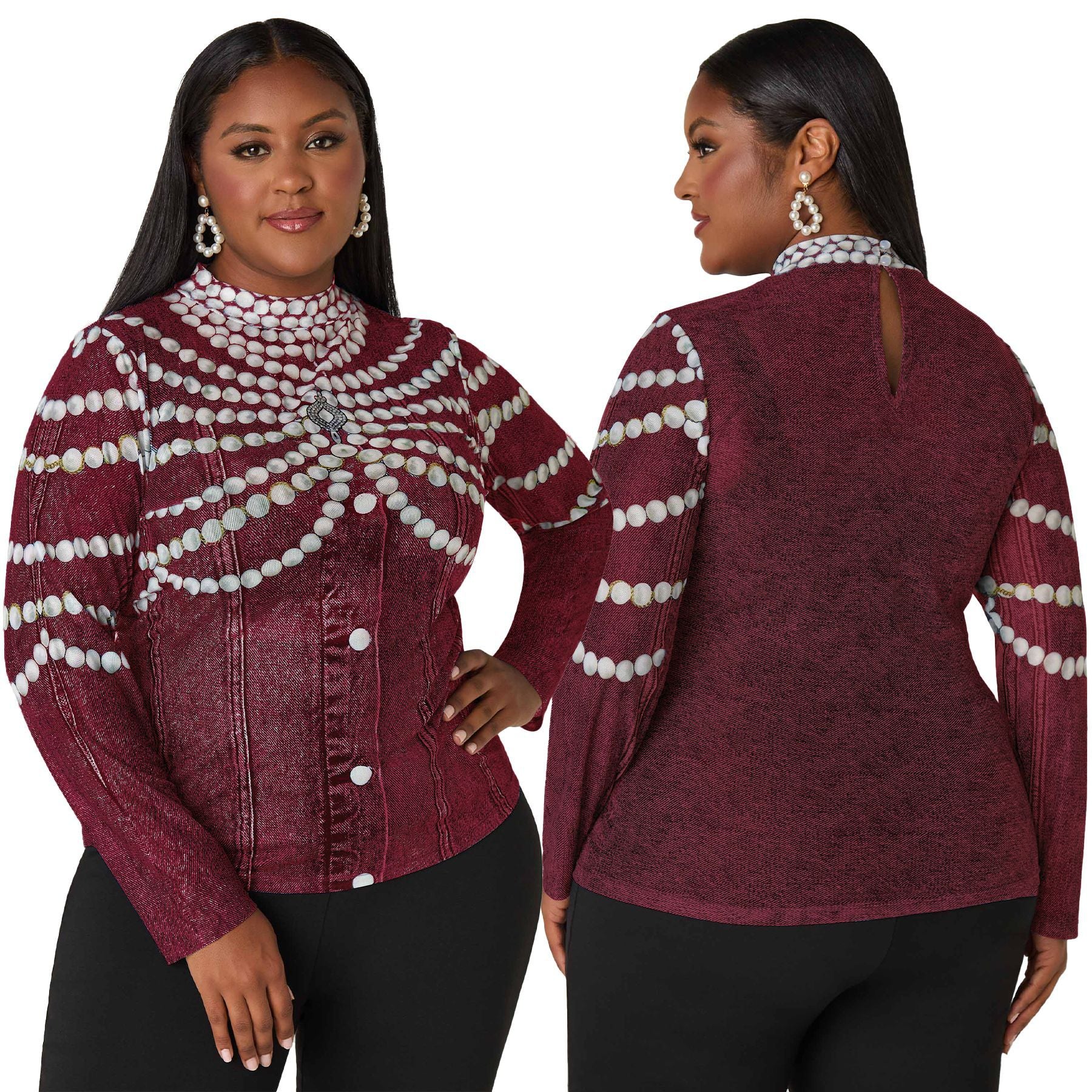 Women's New Autumn Plus-Size Casual Top With Print