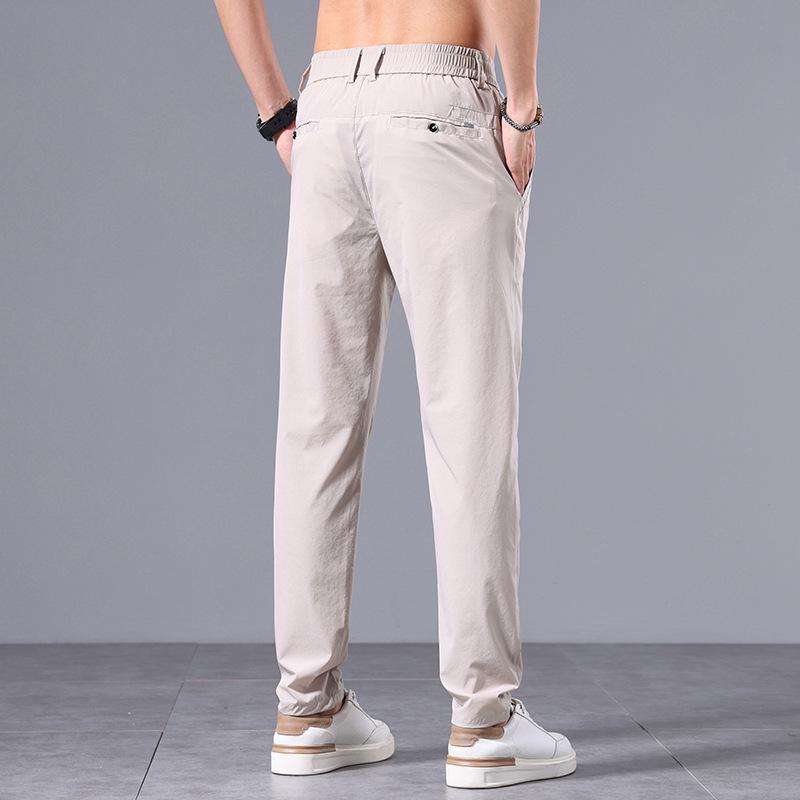 Men's Casual Pants Athletic Slim-fit Straight-leg Suit Trousers