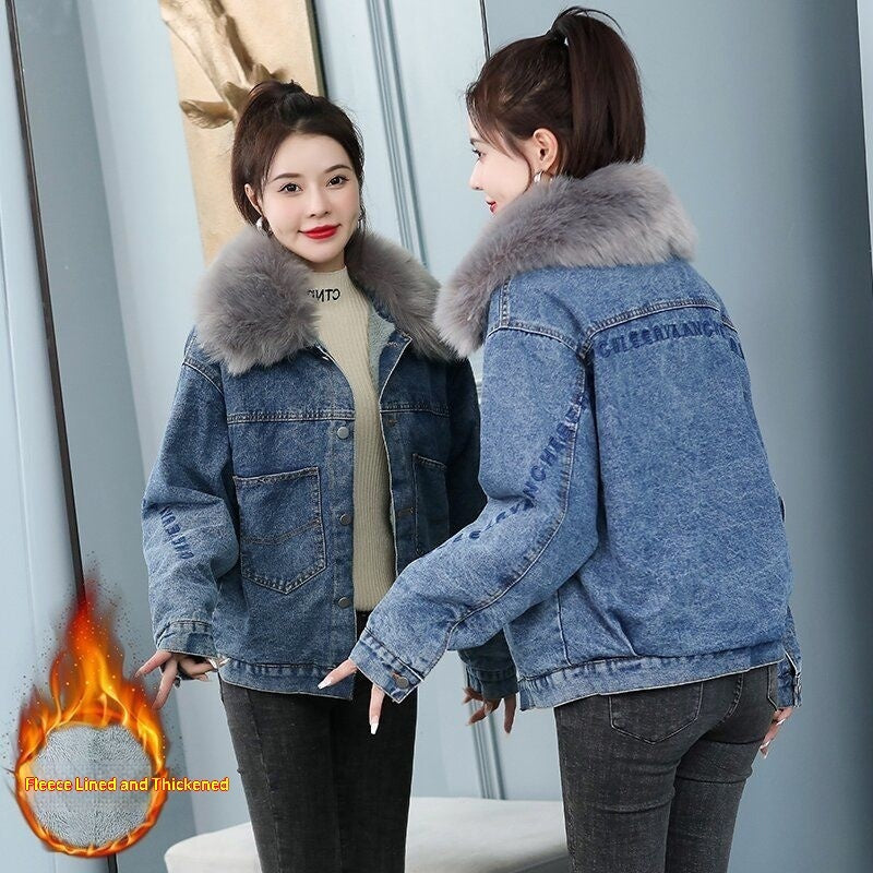 Thickened Denim Jacket For Women
