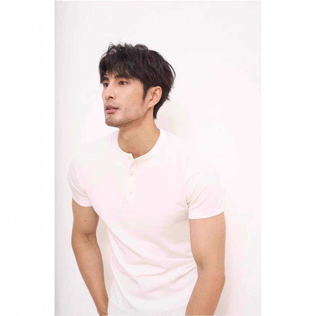 American Retro T-shirt Men's Short Sleeve Fitness Ice Silk Summer