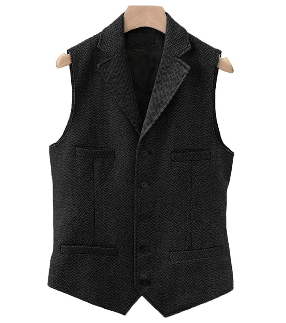 Men's Vest Herringbone Wedding Dress