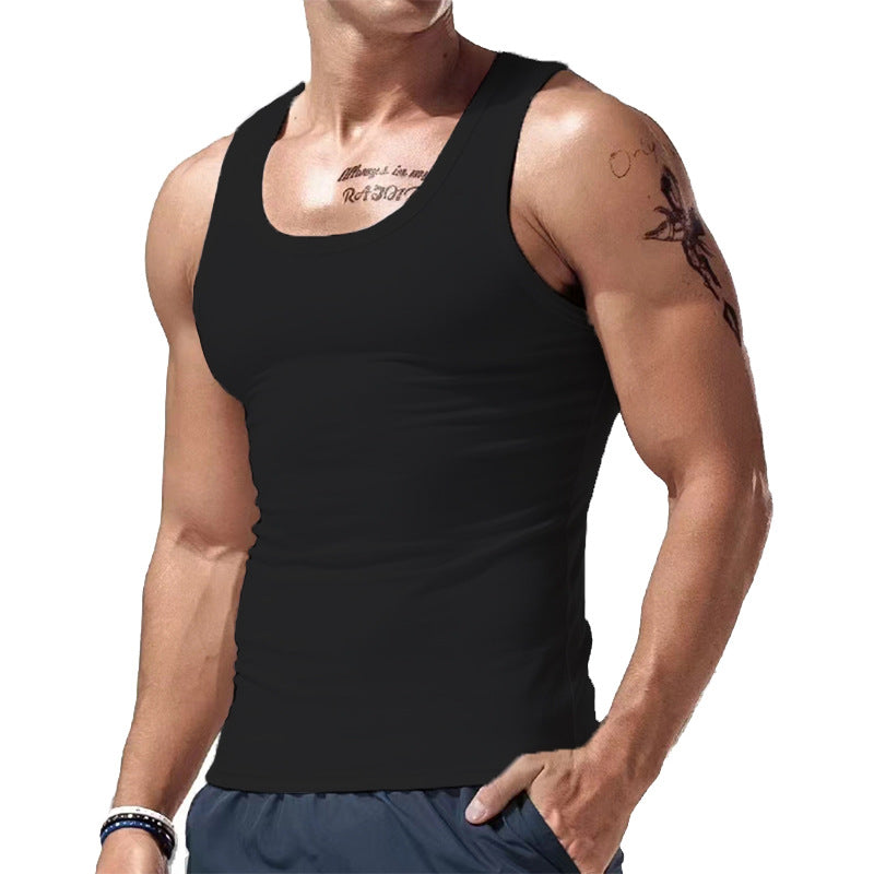Men's Loose Polyester Sports Vest For Fitness And Leisure
