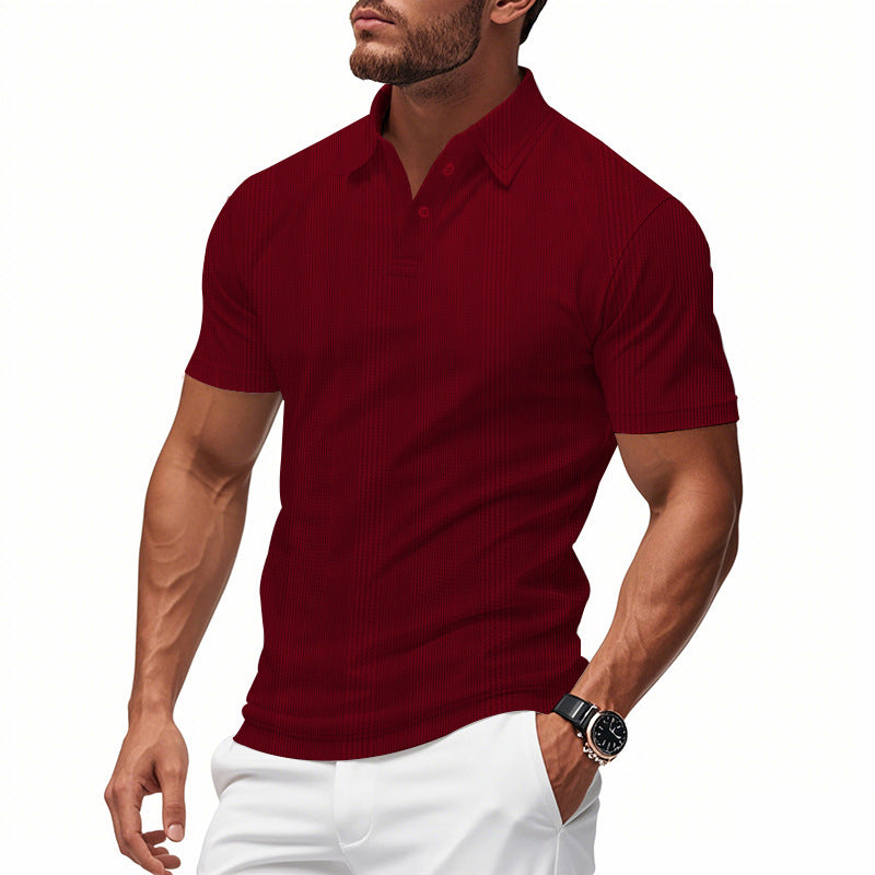 Men's Polo Shirt Short Sleeve Simple British Style Collar T-shirt