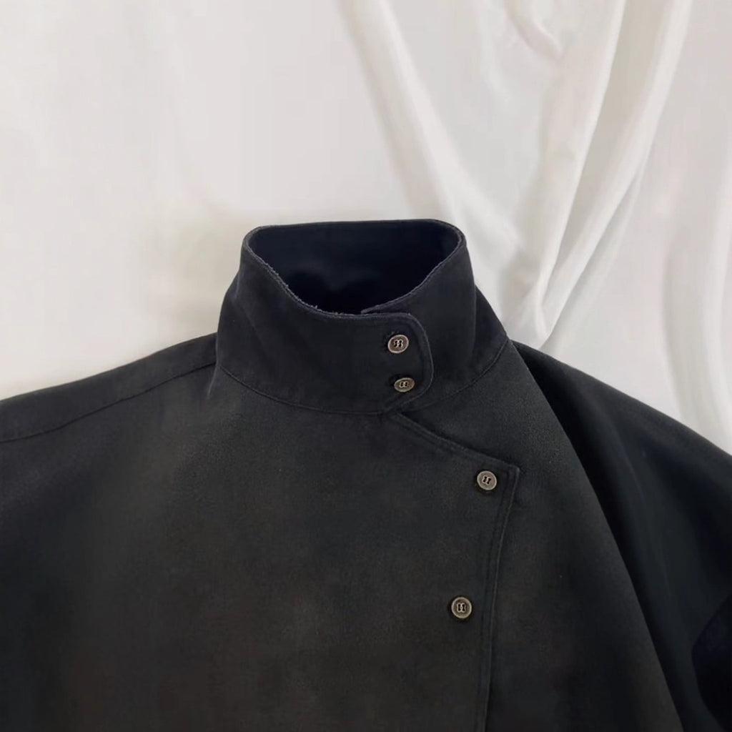 Washed Long-sleeve Denim Jacket For Couples