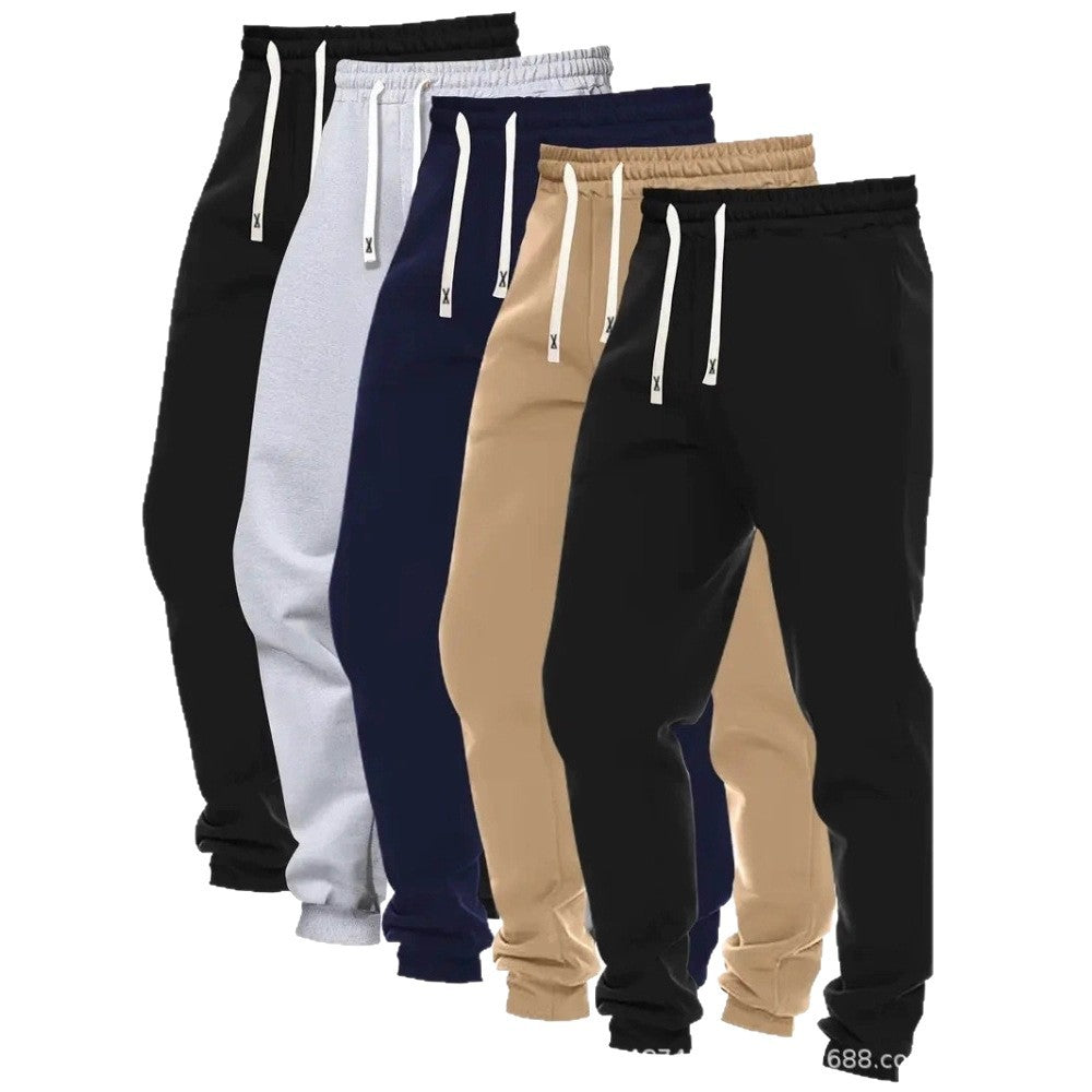 Men's Solid-Colored Jogger Pants Pack Of Five