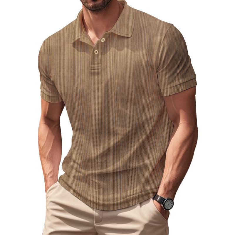 Men's Polo Shirt Short Sleeve Simple British Style Collar T-shirt