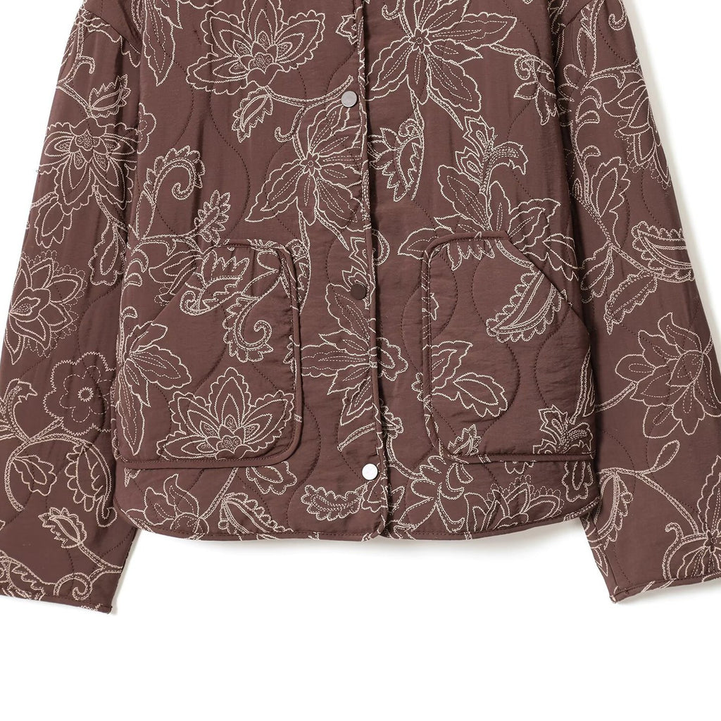 New Women's Quilted Embroidered Coated Jacket
