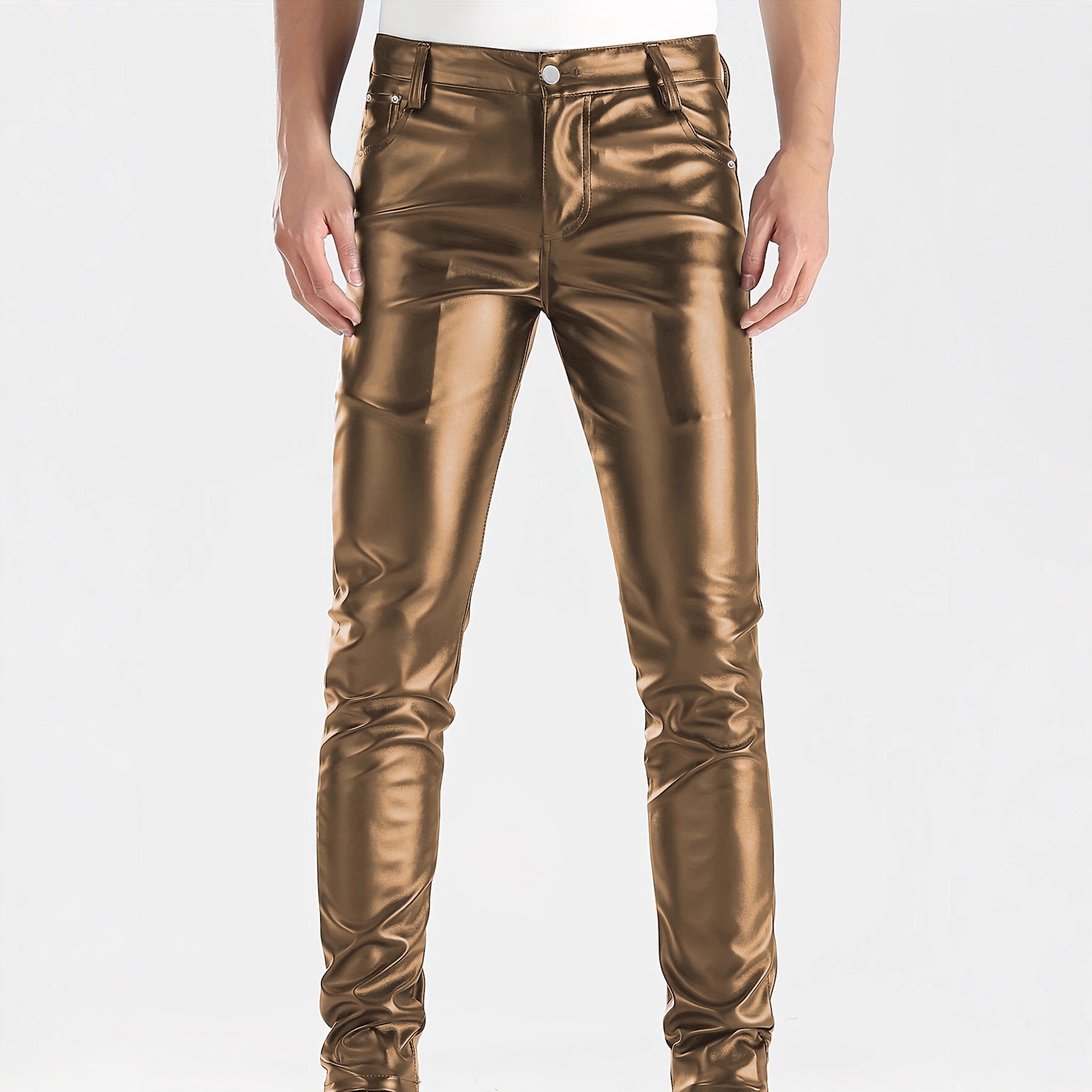 Men's Leather Pants Autumn And Winter New Slim-fit Fashion PU Pants