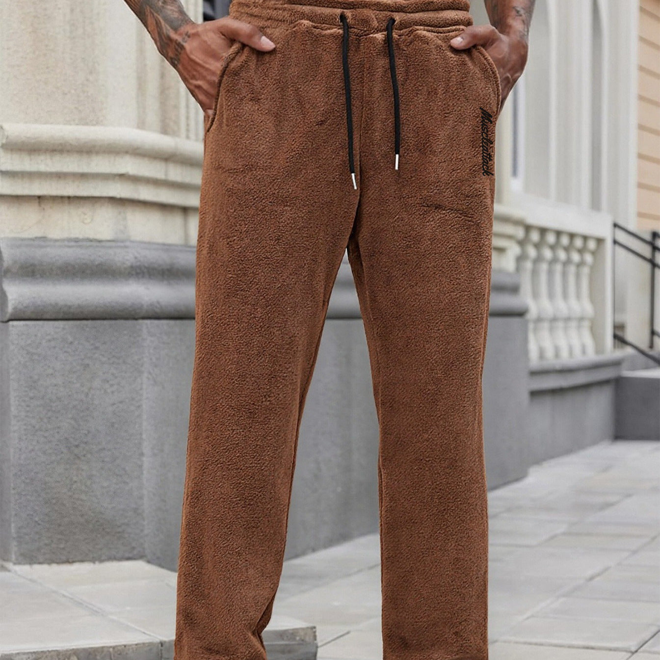 Men's Casual Sports Pants With Pockets And Drawstring