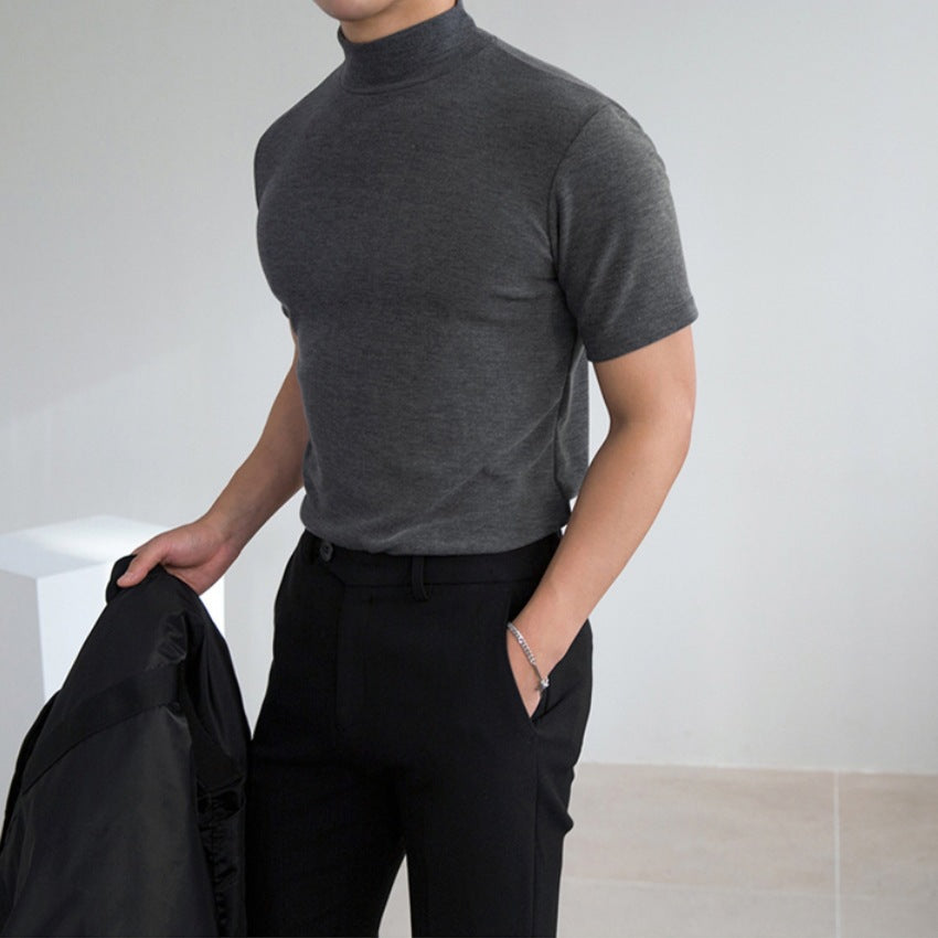 Cross-border In-stock Summer Solid-color Short-sleeve