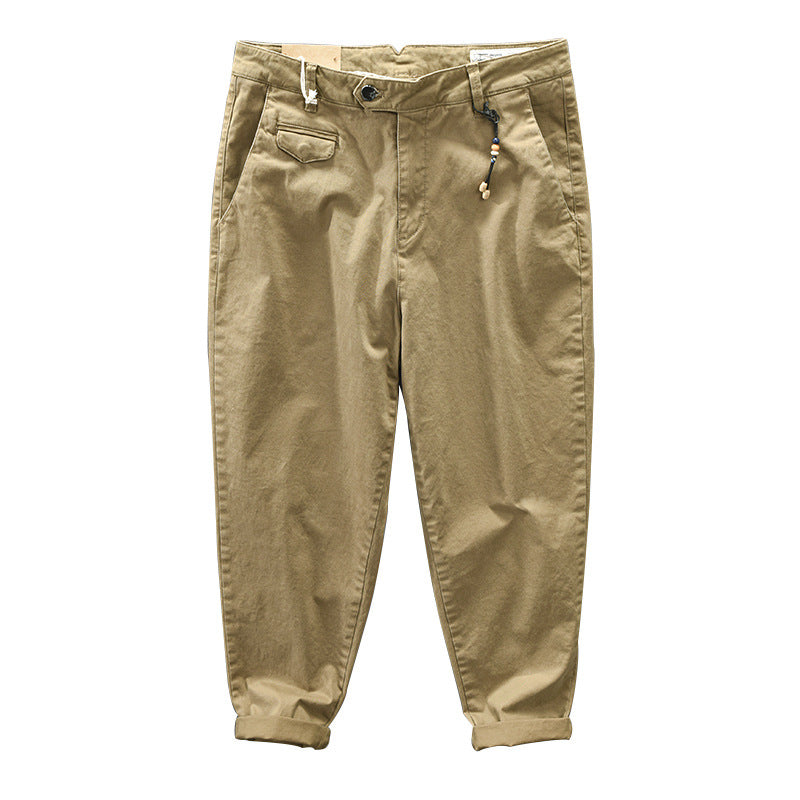 Retro Men's Cotton Casual Work Pants