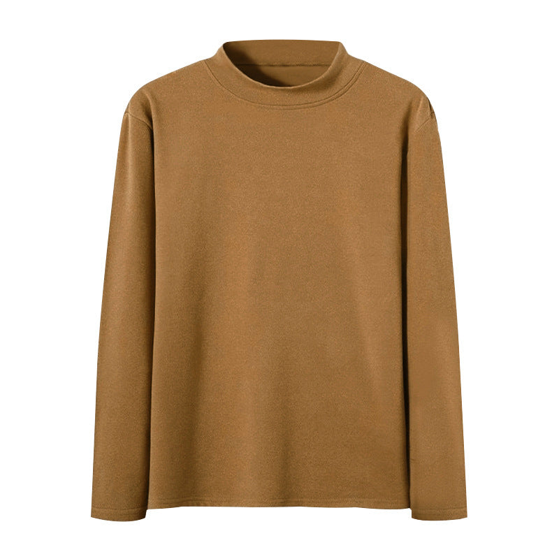 Men's Knitted Cashmere Sweater With Mid-neck For Warmth And Layering