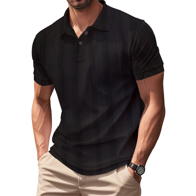 Men's Polo Shirt Short Sleeve Simple British Style Collar T-shirt