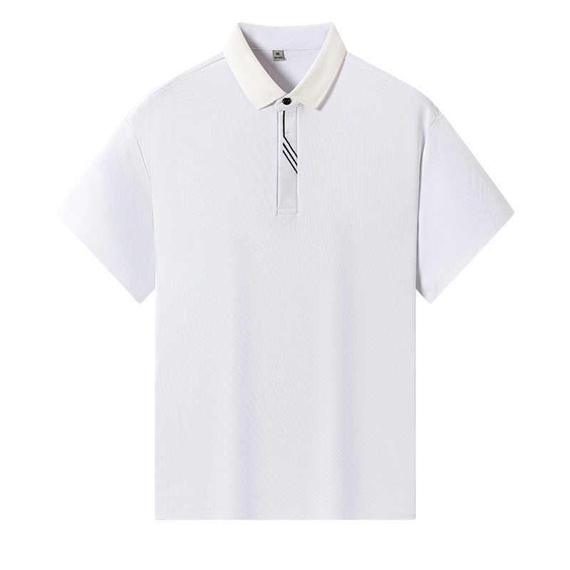 Men's High-end Casual Comfortable Solid Color Short-sleeved Top