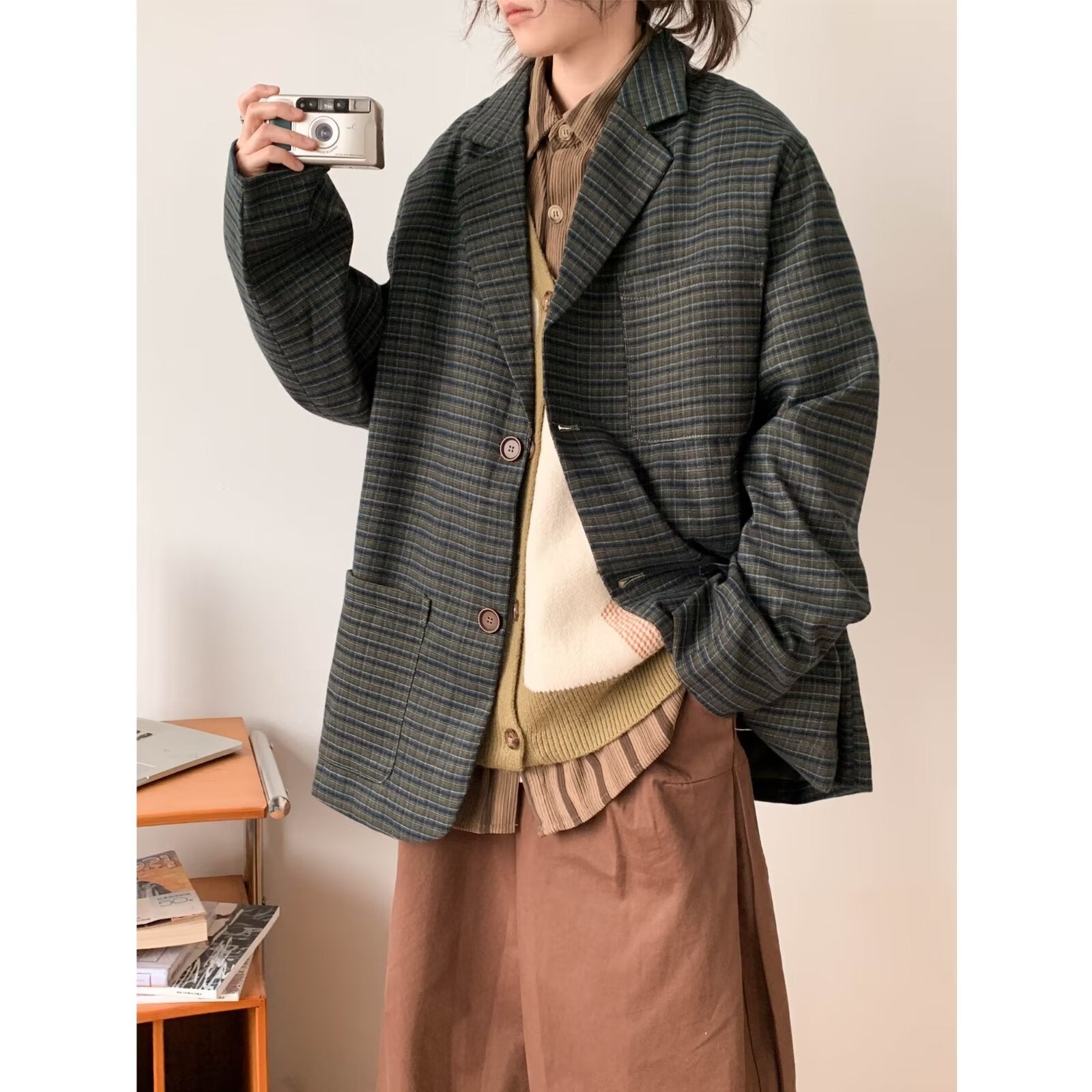 Women's Hong Kong-style Loose-fitting Casual Blazer Jacket