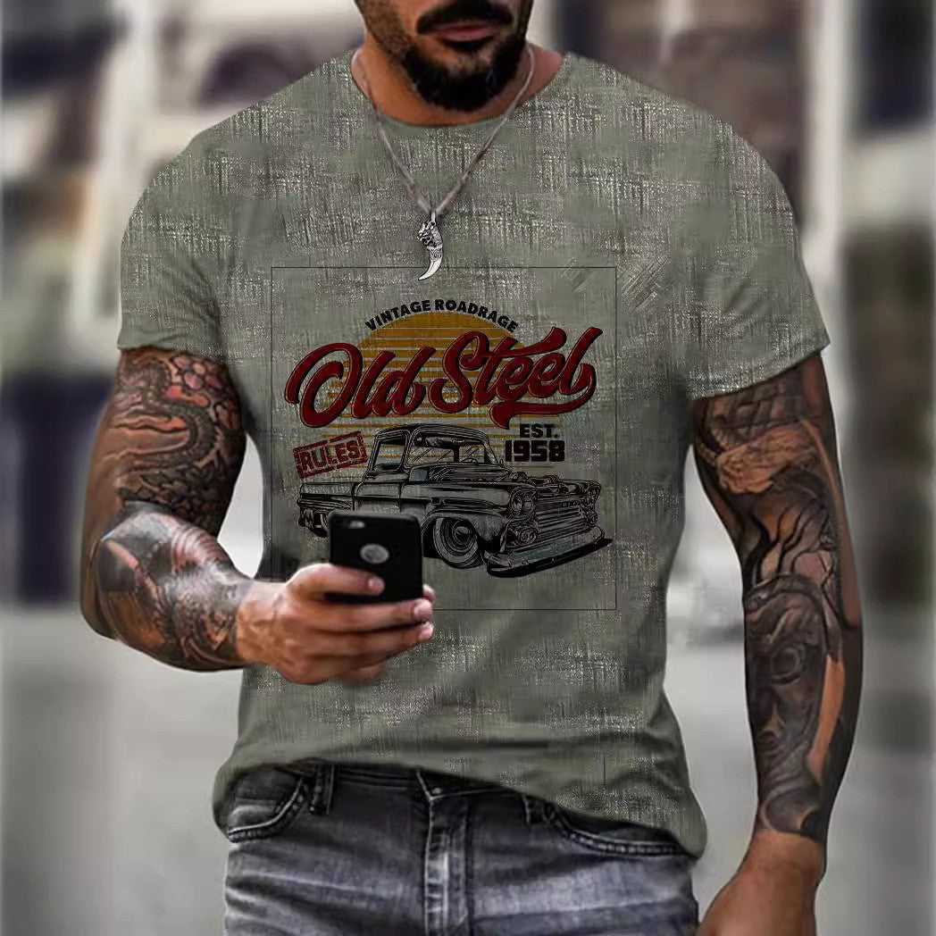 3D Christmas Style Digital Print Men's Short Sleeve T-shirt Casual Short Sleeve