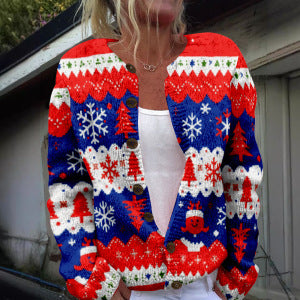 Trade 3D Digital-print Cardigan Sweater