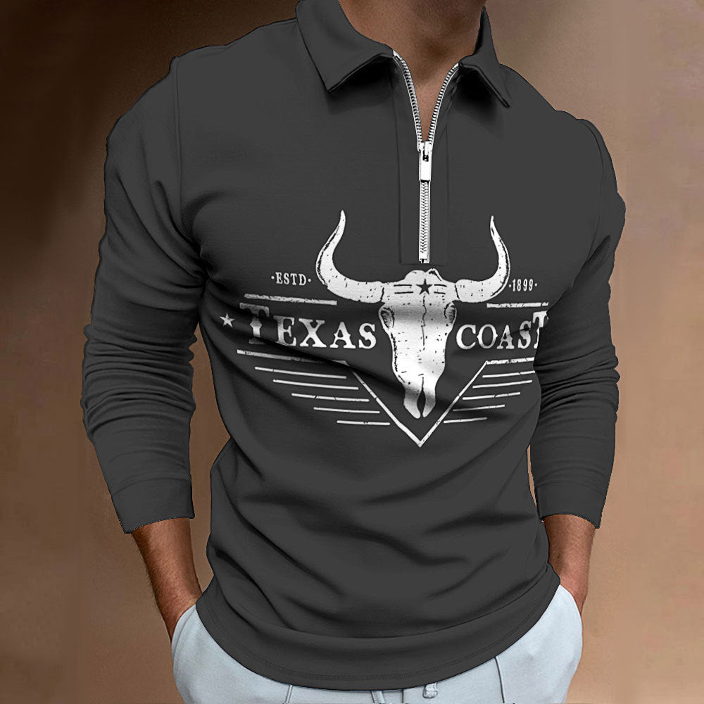 Men's Zipper Casual Men's Personality 3D Digital