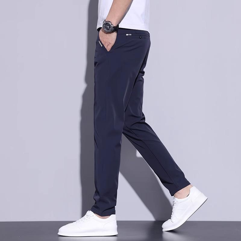 Men's Casual Pants Athletic Slim-fit Straight-leg Suit Trousers