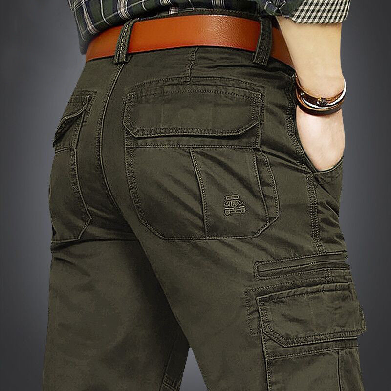 Spring And Autumn Workwear Mid-Size Straight-Leg Pants Men's Loose-Fit Military Trousers