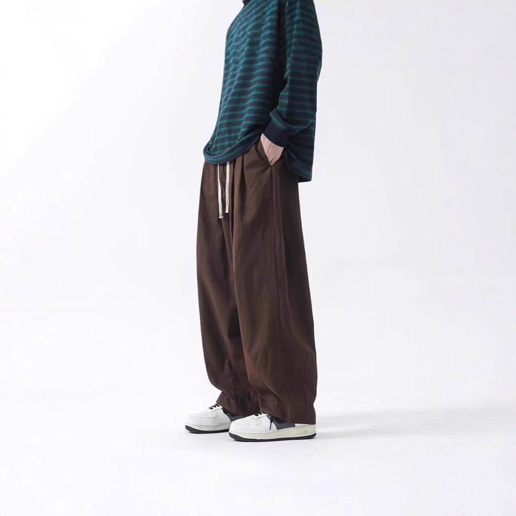 Cotton Men's Loose Wide Leg Pants
