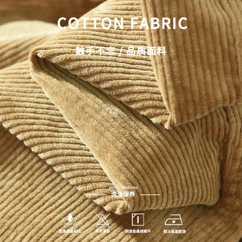 Japanese Retro Thick Casual Men's Loose Straight Work Pants