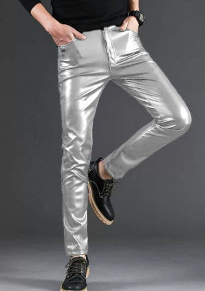 Men's Leather Pants Autumn And Winter New Slim-fit Fashion PU Pants