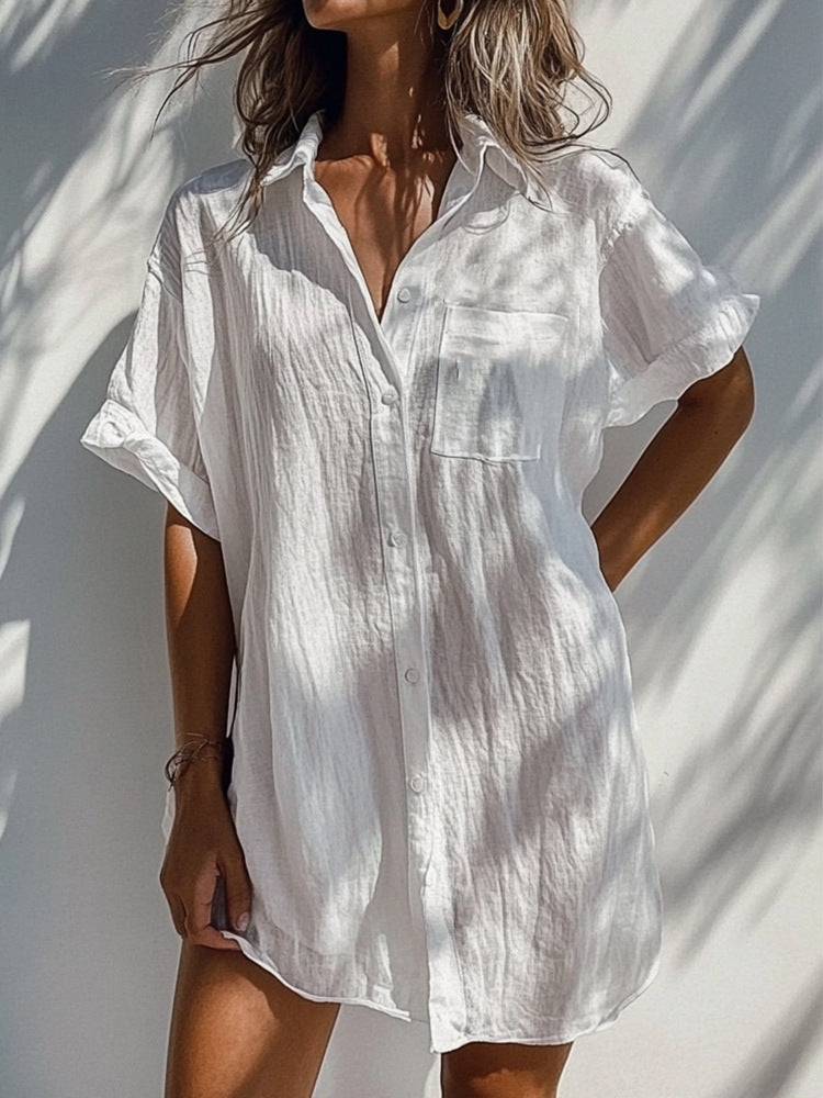 Long Cardigan Multi-color Women's Top Shirt