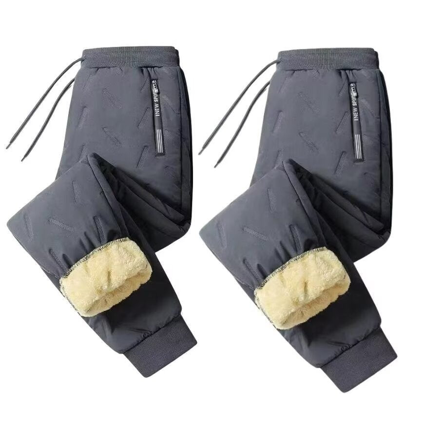 Men's Fleece Straight-leg Casual Pants