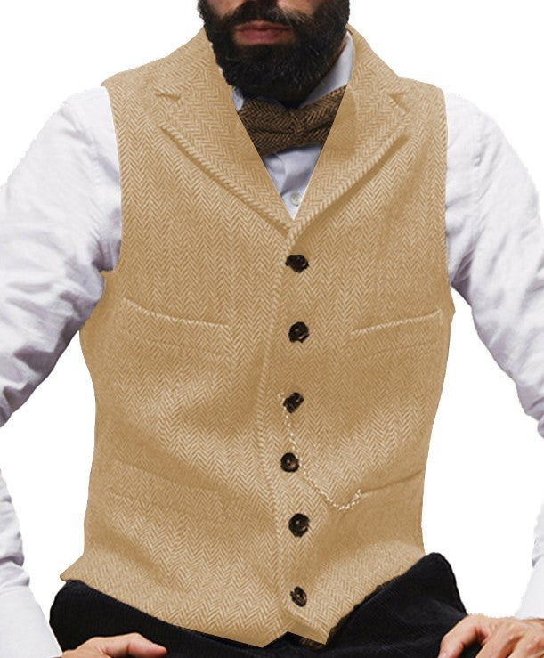 Men's Vest Herringbone Wedding Dress
