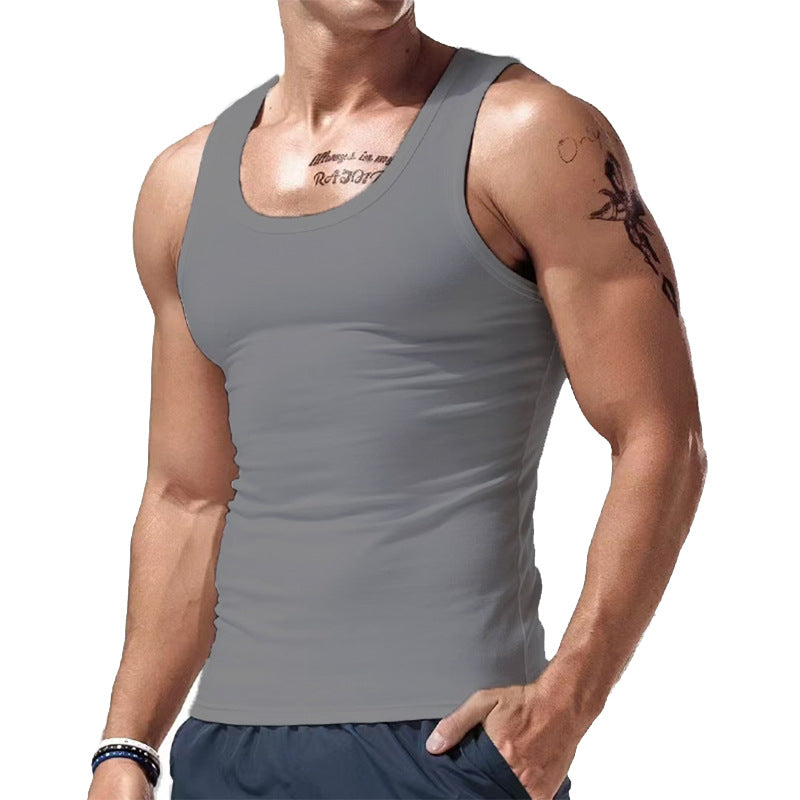 Men's Loose Polyester Sports Vest For Fitness And Leisure