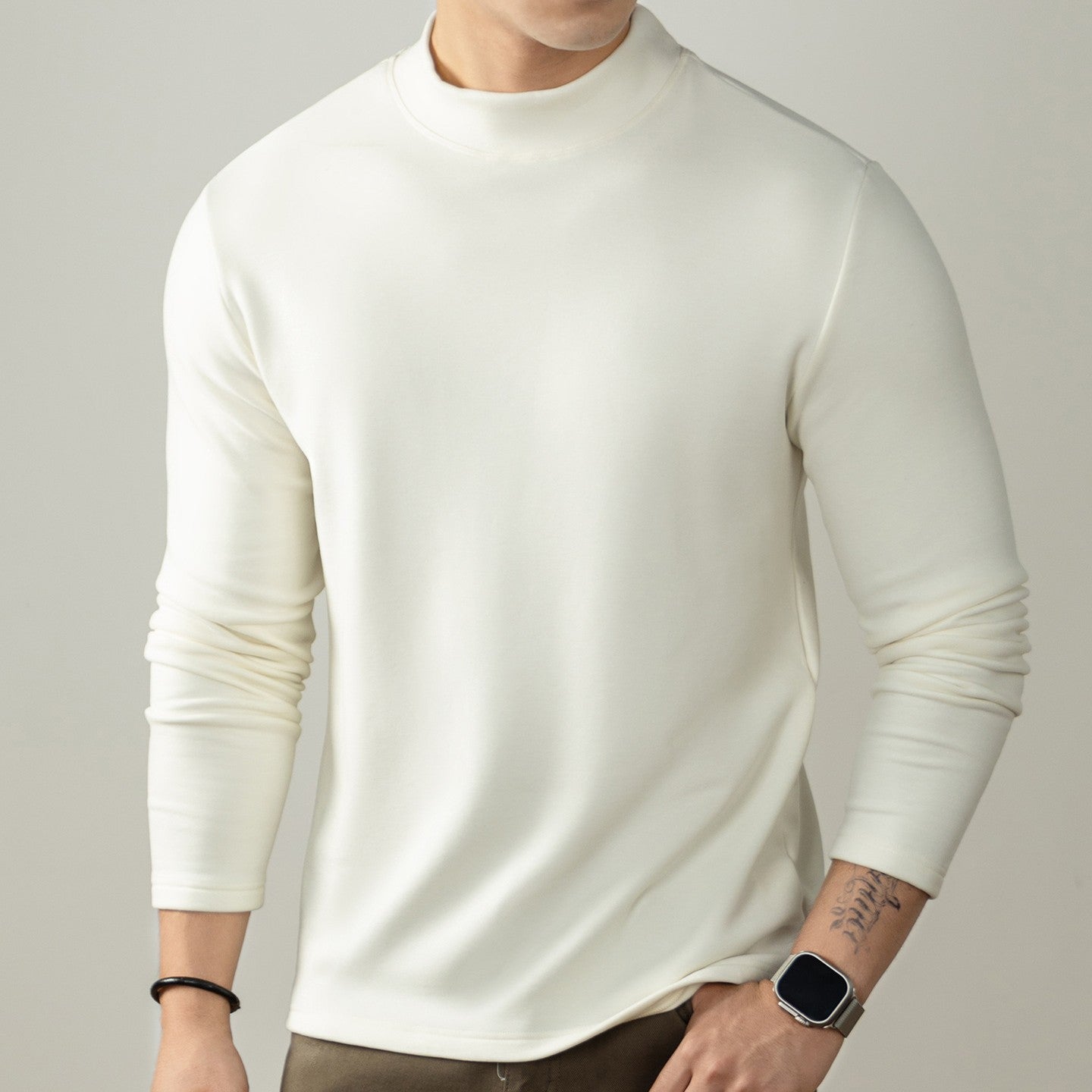 Warm Thickened Slim-fit Long-sleeve Men's Undershirt