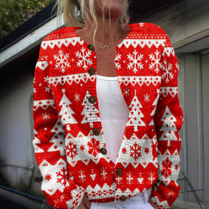 Trade 3D Digital-print Cardigan Sweater