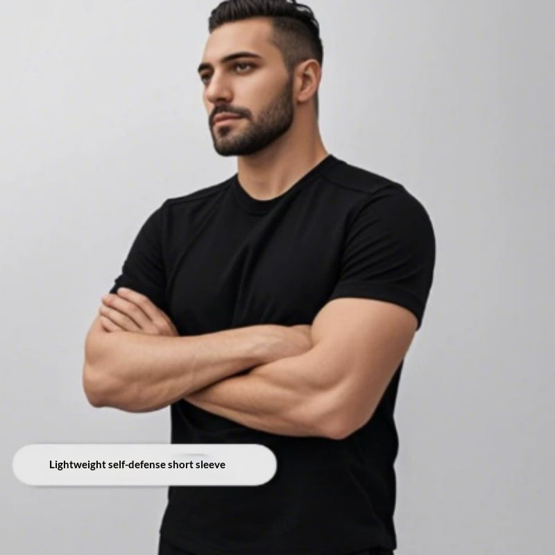 Black Cooling Wear-resistant Cut-resistant And Easy-to-clean T-shirt