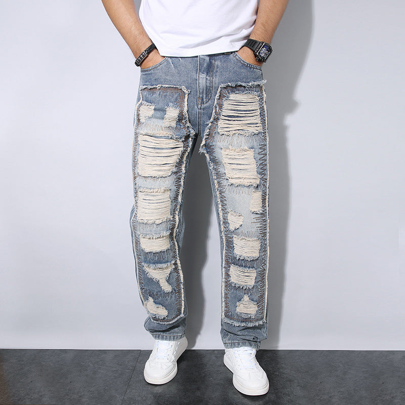Men's Straight Wrinkle-resistant Loose Casual Jeans