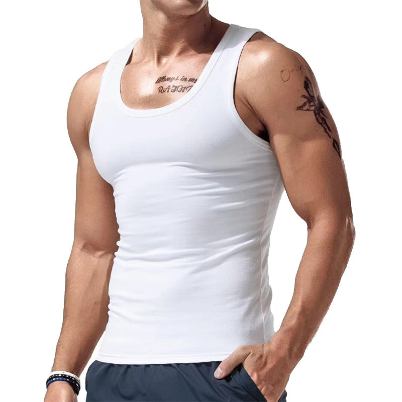 Men's Loose Polyester Sports Vest For Fitness And Leisure