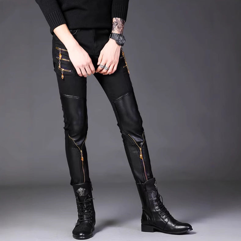 Slim-fit Casual Four-season Black Straight-leg Slim Youth Pants