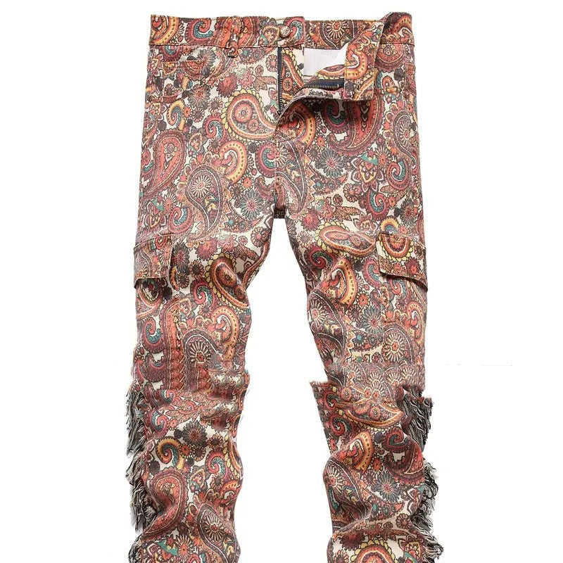 Camouflage European And American Jeans