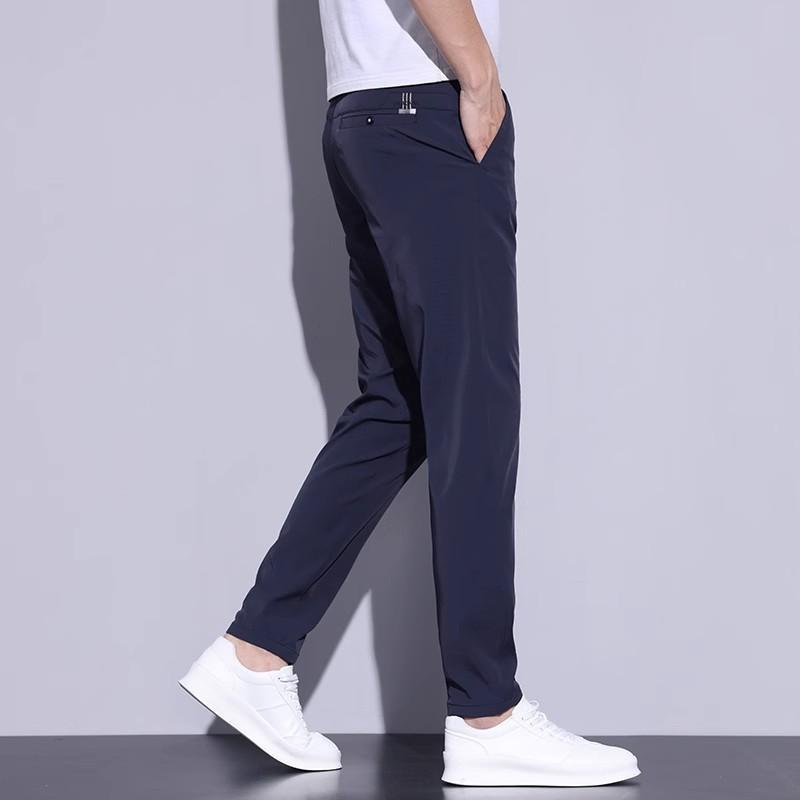 Men's Casual Pants Athletic Slim-fit Straight-leg Suit Trousers
