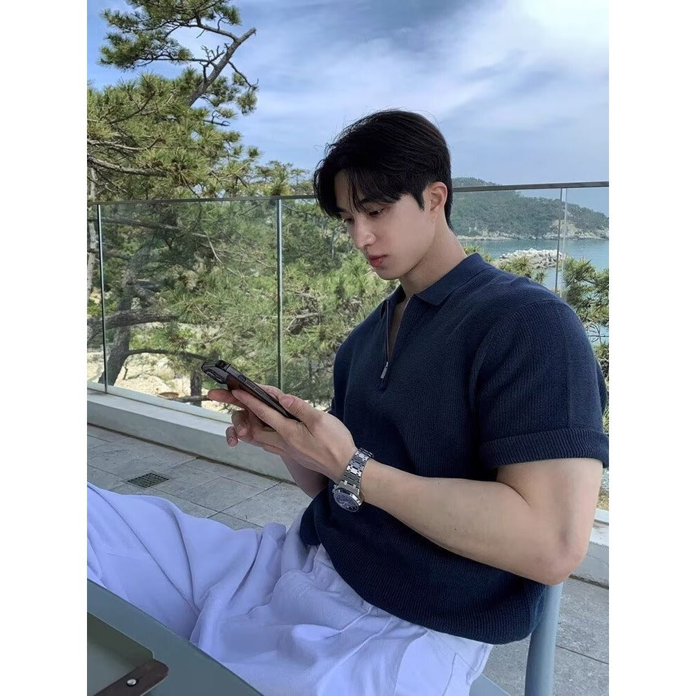 Men's Short-sleeved Breathable Versatile Trendy Top