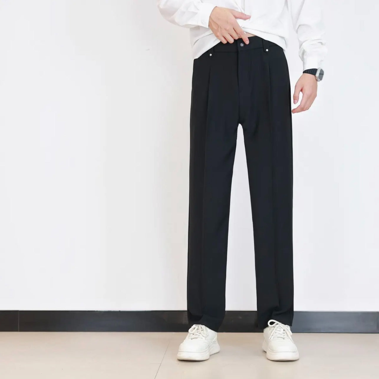Men's Autumn Drape Loose Straight Wide Leg Trousers