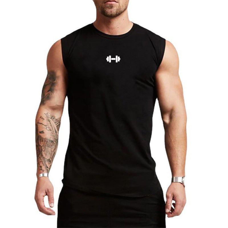 Men's Slim-fit Sleeveless Fitness Breathable Vest T-shirt