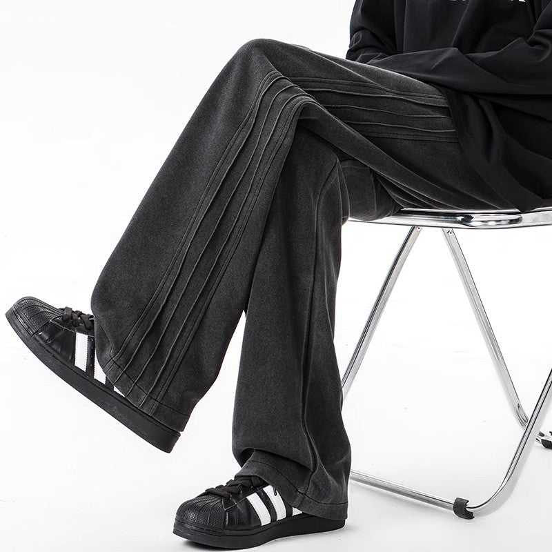 Versatile Men's American-style Retro Sweatpants For Autumn