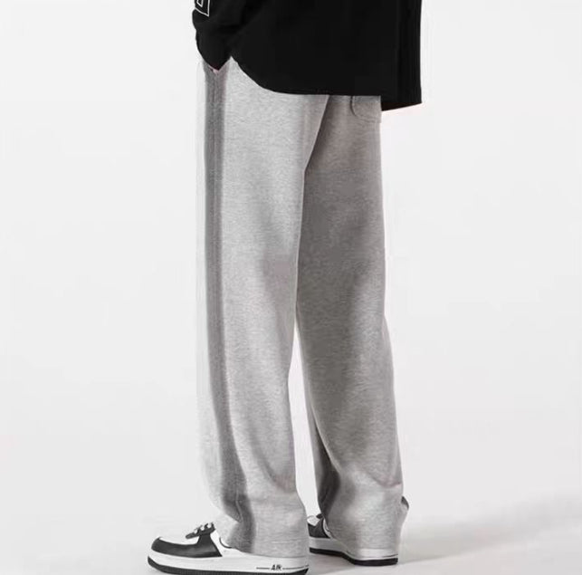 Men's Summer Trendy Brand Casual Pants Loose-fit Distressed Washed Straight-leg Design