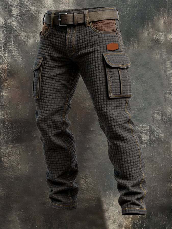 Punk Men's Vintage Work Pants